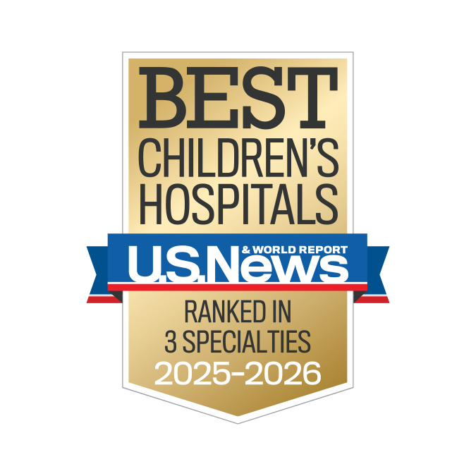 US News & World Report best Children’s Hospital badge